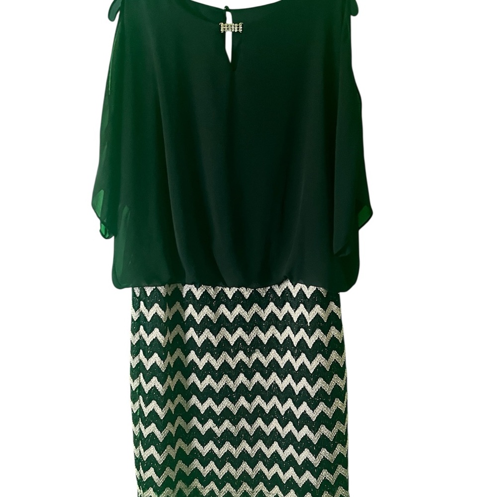 Perceptions Elegant Black Dress with Gold Accent